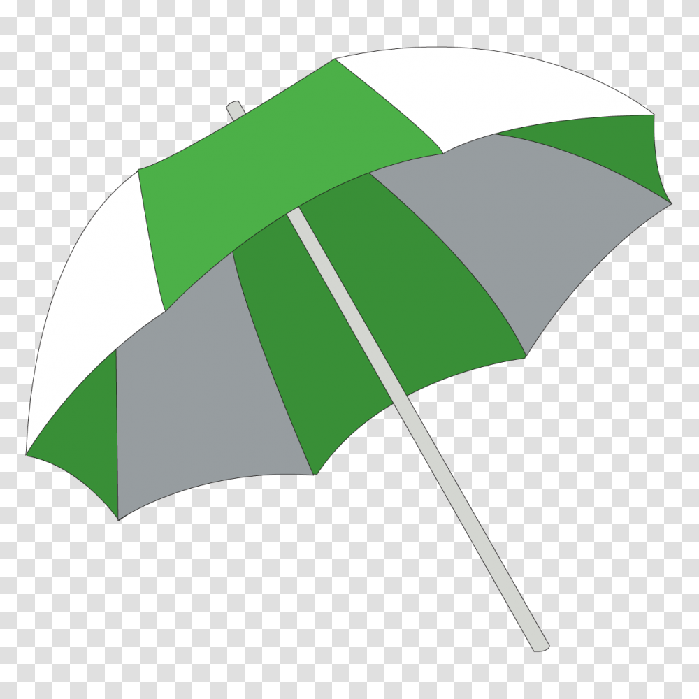 Green And White Umbrella Beach Summer Clipart, Axe, Tool, Canopy Transparent Png