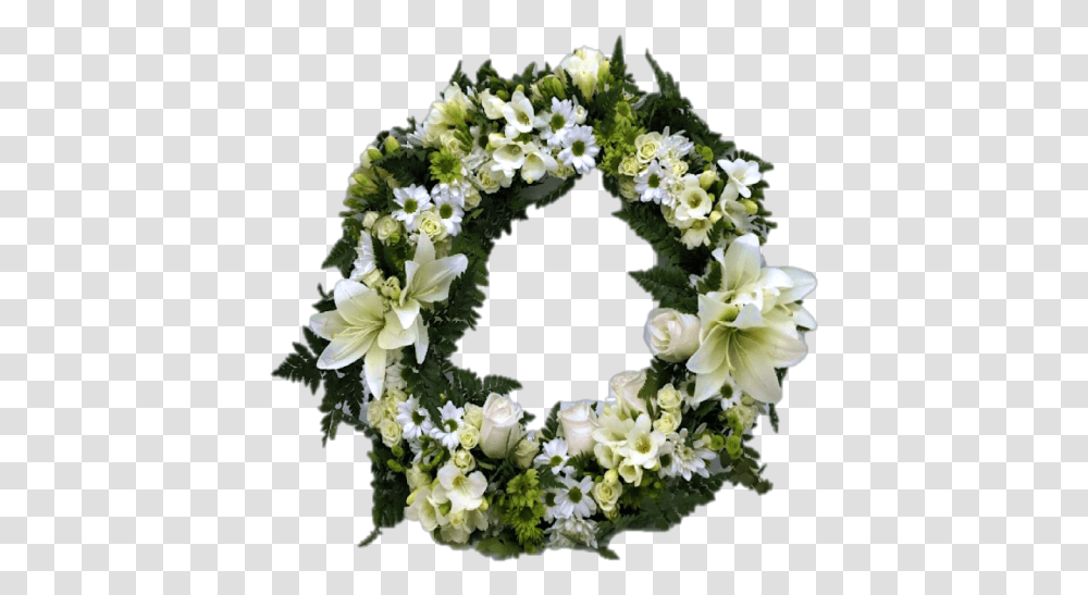 Green And White Wreath Bouquet, Plant, Floral Design, Pattern Transparent Png