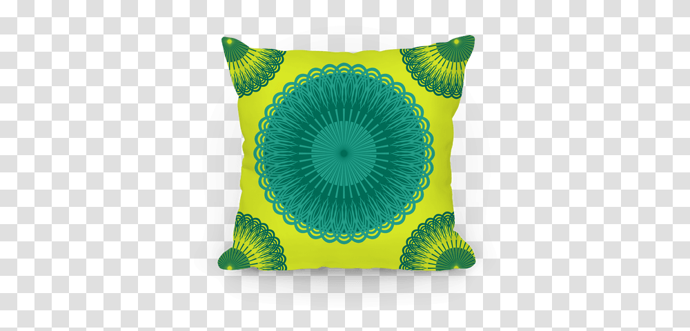 Green And Yellow Flower Mandala Pillows Decorative, Cushion, Birthday Cake, Dessert, Food Transparent Png