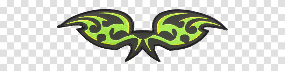 Green And Yellow Wings Reflective Embroidered Patch, Logo, Trademark, Snake Transparent Png