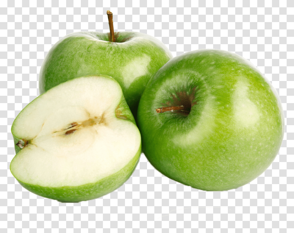 Green Apple Free Commercial Use Manzana Verde, Plant, Fruit, Food, Sliced Transparent Png