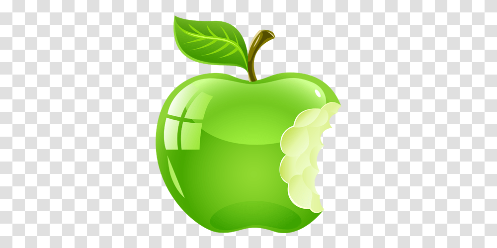 Green Apple Laptop Sticker Tenstickers Green Apple Logo, Plant, Tennis Ball, Sport, Sports Transparent Png