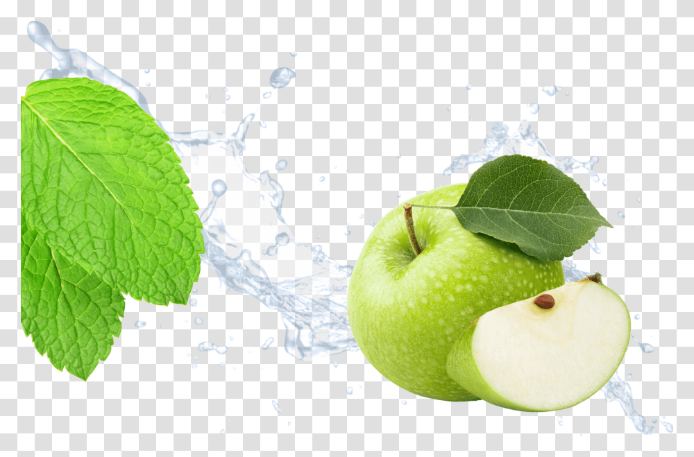 Green Apple Slice, Plant, Fruit, Food Transparent Png