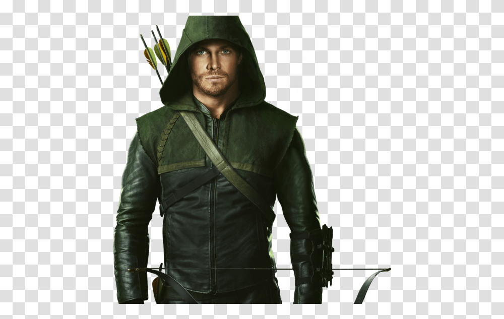 Green Arrow Costume Season, Jacket, Coat, Hood Transparent Png