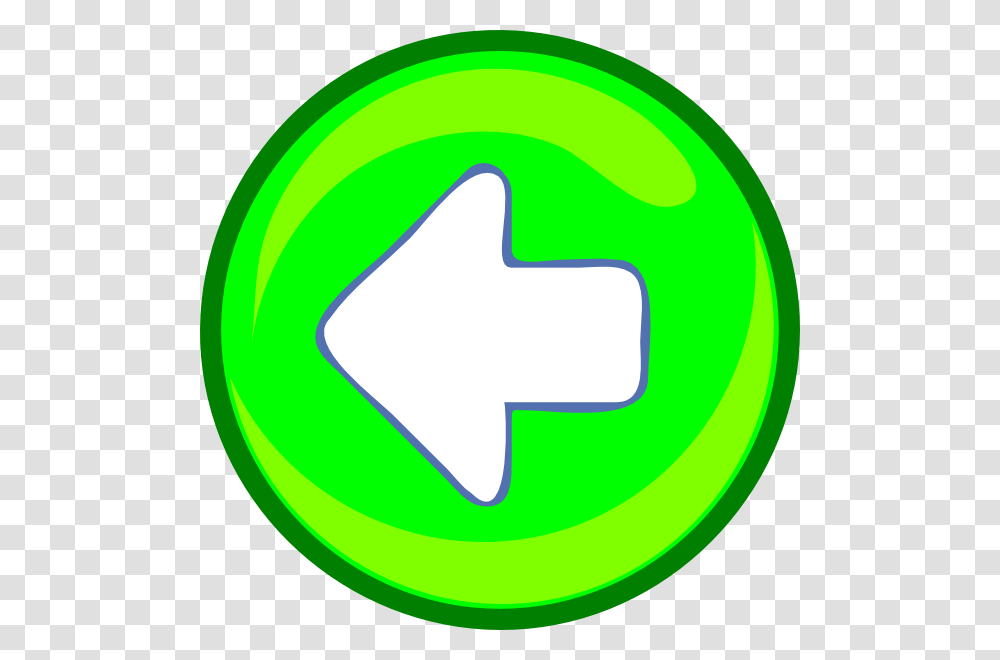 Green Arrow Left Svg Clip Arts Round Image Bmp, Logo, Trademark Transparent Png