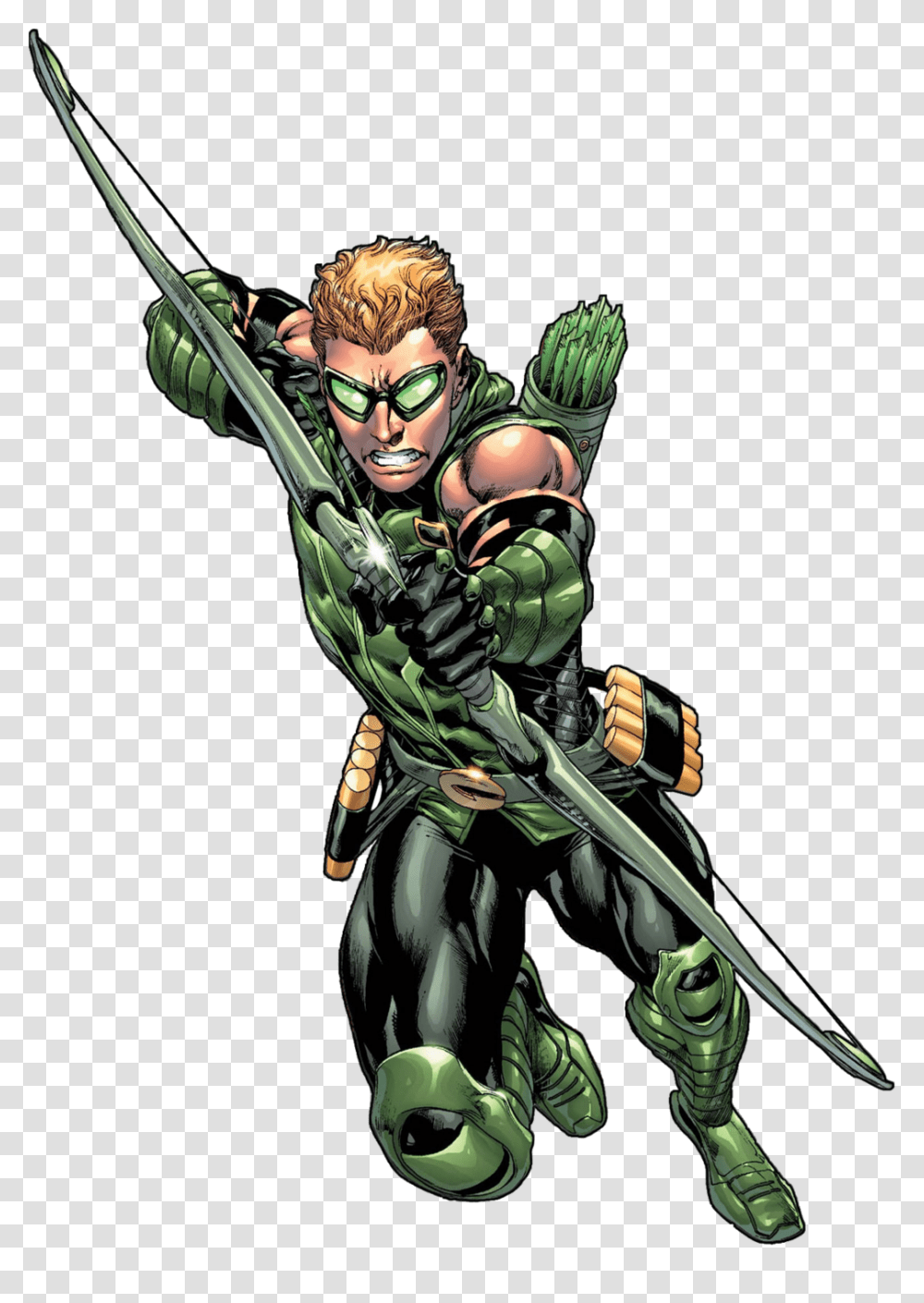 Green Arrow New 52 Green Arrow By Bobhertley Dc Green Arrow, Person, Human, Hand, Toy Transparent Png