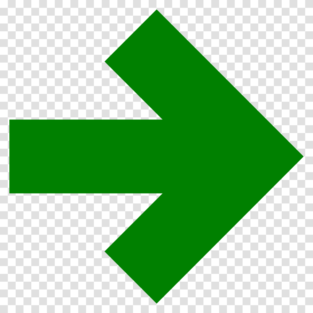 Green Arrow Pointing To The Right, Logo, Trademark, First Aid Transparent Png