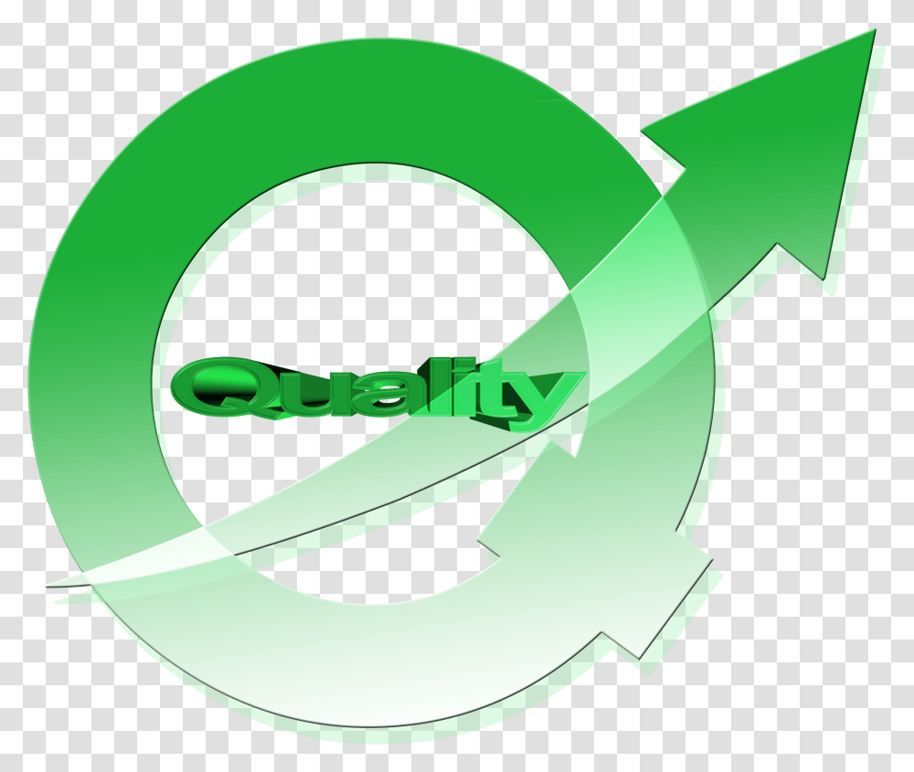 Green Arrow Quality, Symbol, Recycling Symbol, Logo, Text Transparent Png