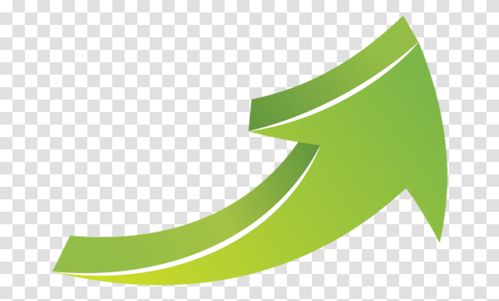 Green Arrow Up Curved Arrow 3d Free, Plant, Fruit, Food Transparent Png