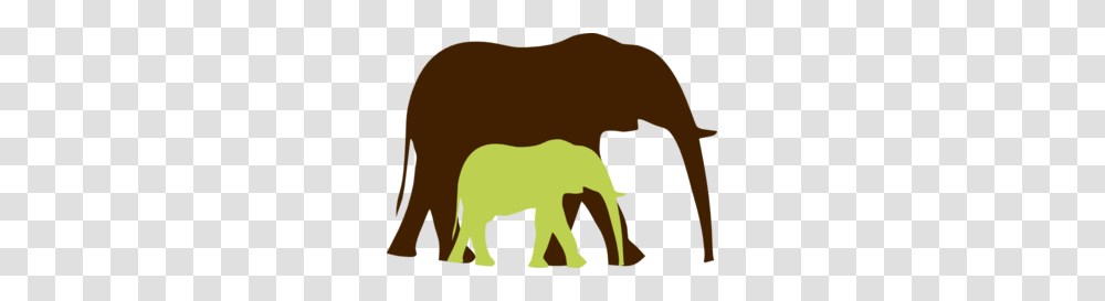 Green Baby Elephant And Mom Clip Art, Mammal, Animal, Wildlife, Buffalo Transparent Png