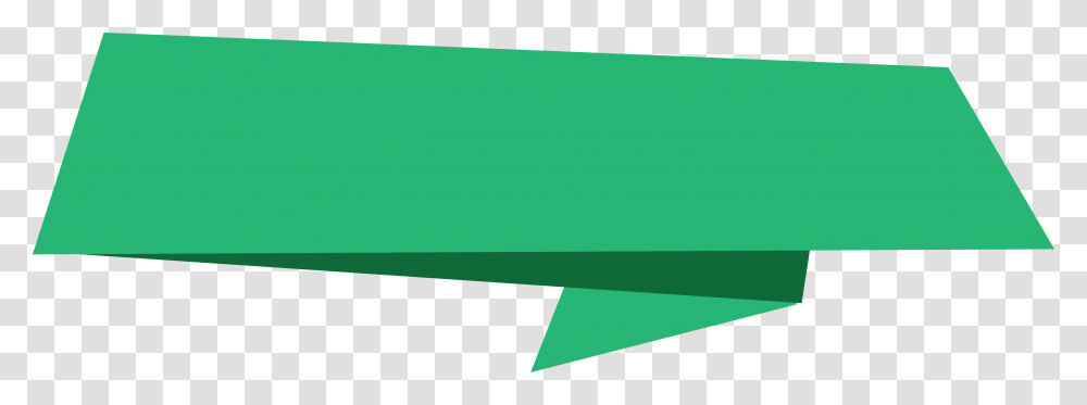 Green Bannner Origami Green Origami Banner, Word, Logo Transparent Png