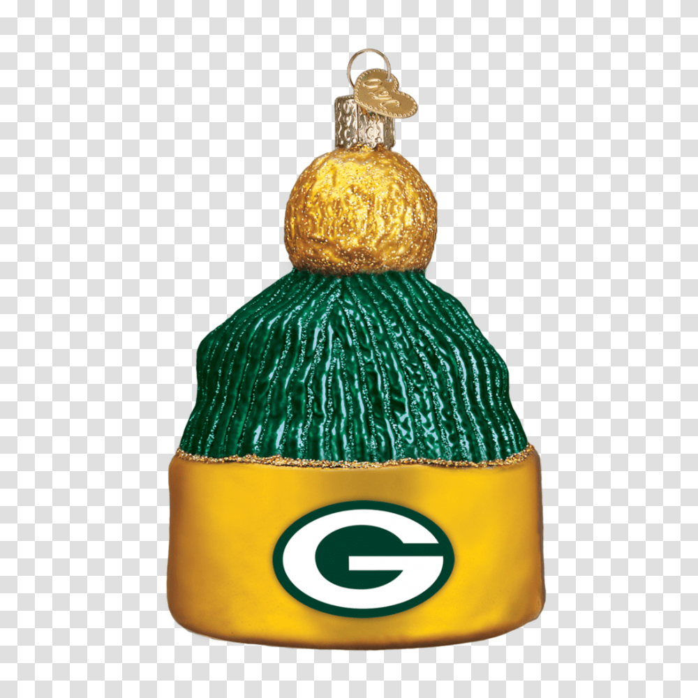 Green Bay Packers Beanie Ornament Old World Christmas, Plant, Lamp, Bottle Transparent Png