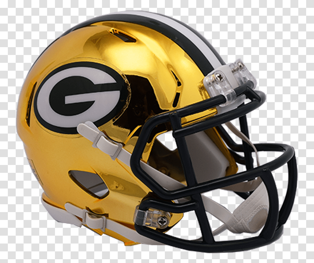 Green Bay Packers Chrome Helmet, Apparel, Team Sport, Sports Transparent Png