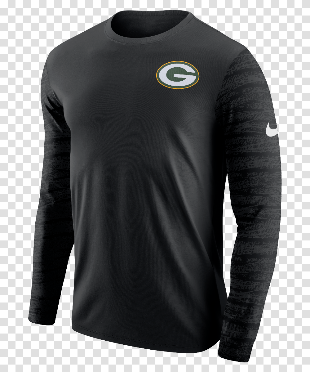 Green Bay Packers Enzyme Pattern Long Sleeve 0 Nike Basketball Shirts, Apparel, Undershirt, Person Transparent Png