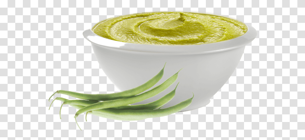 Green Bean Green Sauce Bowl, Cream, Dessert, Food, Plant Transparent Png
