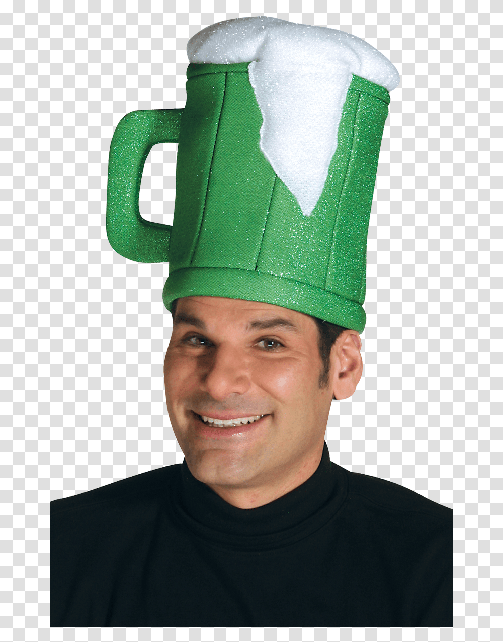 Green Beer Mug Hat Green Beer, Person, Human, Hoodie, Sweatshirt Transparent Png