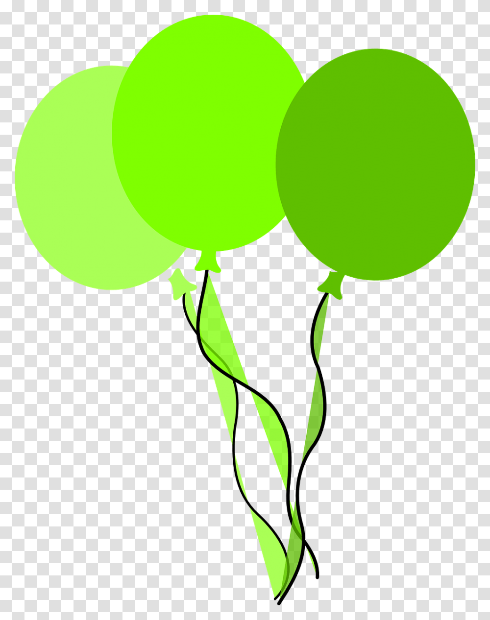 Green Birthday Balloons Clipart Transparent Png