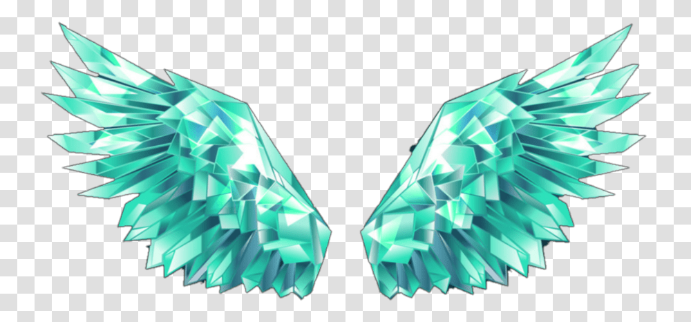 Green Blue Crystal Wings Greenwings Green Wings Crystal Ice Wings, Accessories, Accessory, Jewelry, Gemstone Transparent Png