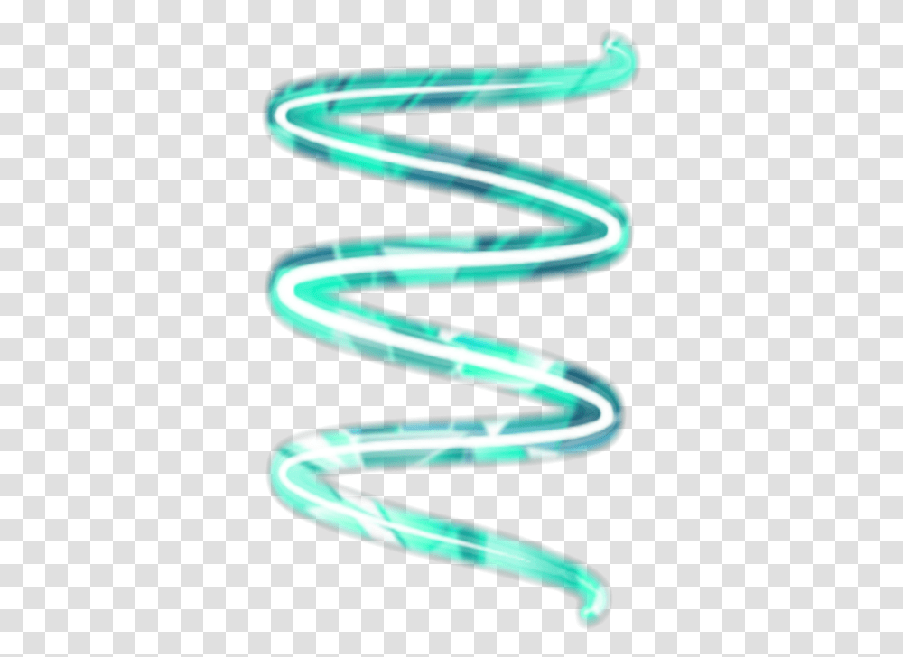 Green Blue Swirl Spiral Neon Glow Instagram Wire, Light Transparent Png