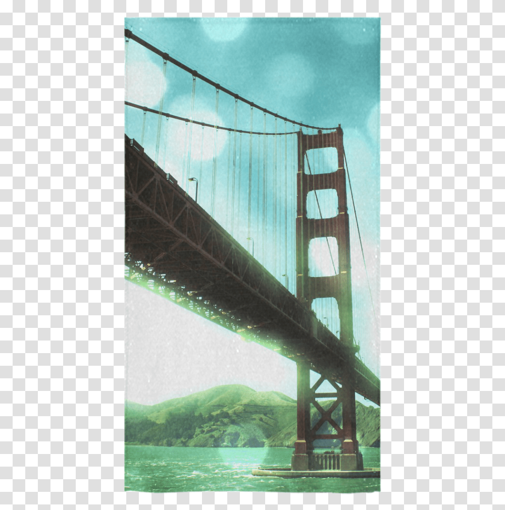 Green Bokeh Golden Gate Bridge Bath Towel 30, Building, Suspension Bridge, Rope Bridge, Boardwalk Transparent Png