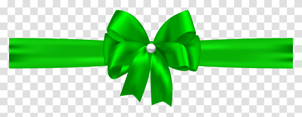 Green Bow With Ribbon Clip Art, Pattern, Ornament, Floral Design Transparent Png
