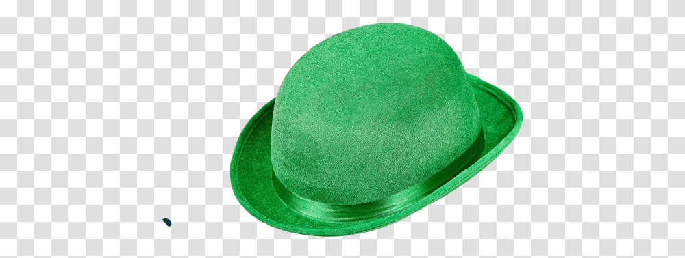 Green Bowler Hat Image Bowler Hat, Apparel, Baseball Cap, Tennis Ball Transparent Png