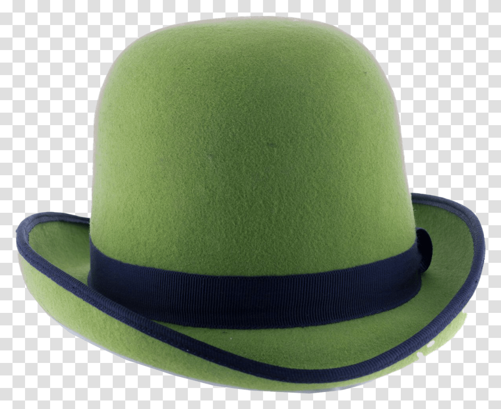 Green Bowler Hat Image Lime Green Bowler Hat, Apparel, Sombrero, Baseball Cap Transparent Png