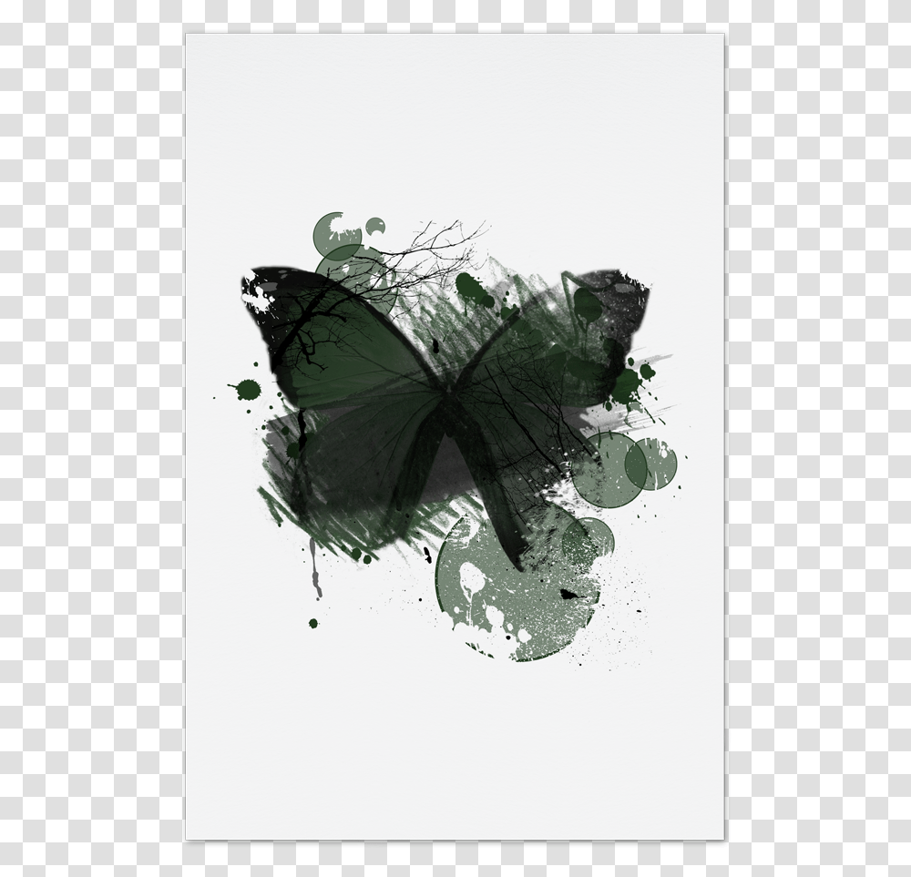 Green Butterfly Art Card Art, Plant, Drawing, Photography Transparent Png