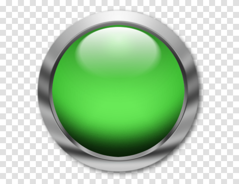 Green Button Boton Verde, Sphere, Light Transparent Png