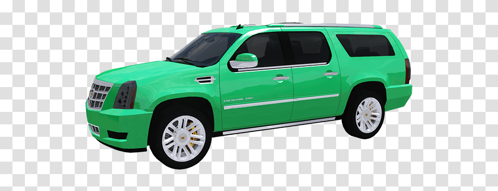 Green Cadillac Escalade, Wheel, Machine, Tire, Car Transparent Png