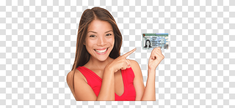 Green Card, Person, Human, Female Transparent Png