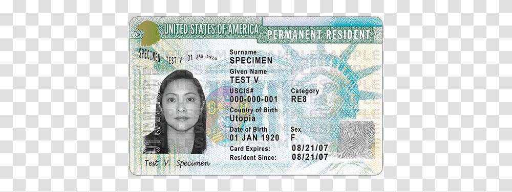 Green Card, Driving License, Document, Person Transparent Png