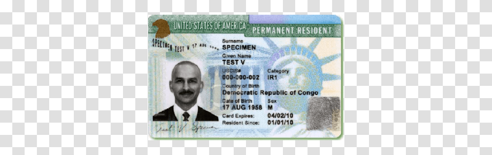 Green Card, Person, Human, Driving License Transparent Png