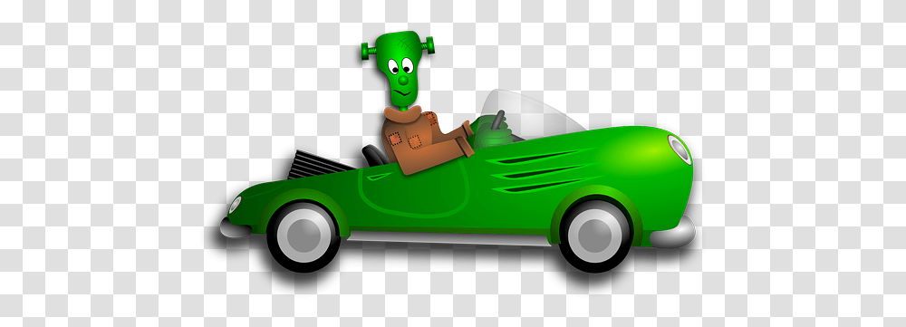 Green Cartoon Car Clip Arts For Web Clip Arts Free Frankenstein Cartoon In Car, Toy, Lawn Mower, Tool, Plant Transparent Png