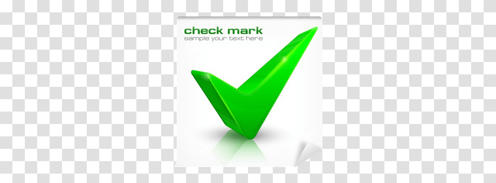 Green Check Mark Isolated We Live To Change Origami Paper, Art, Text Transparent Png