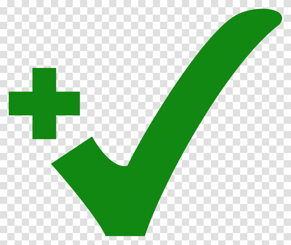 Green Check Plus, Recycling Symbol, Logo, Trademark Transparent Png