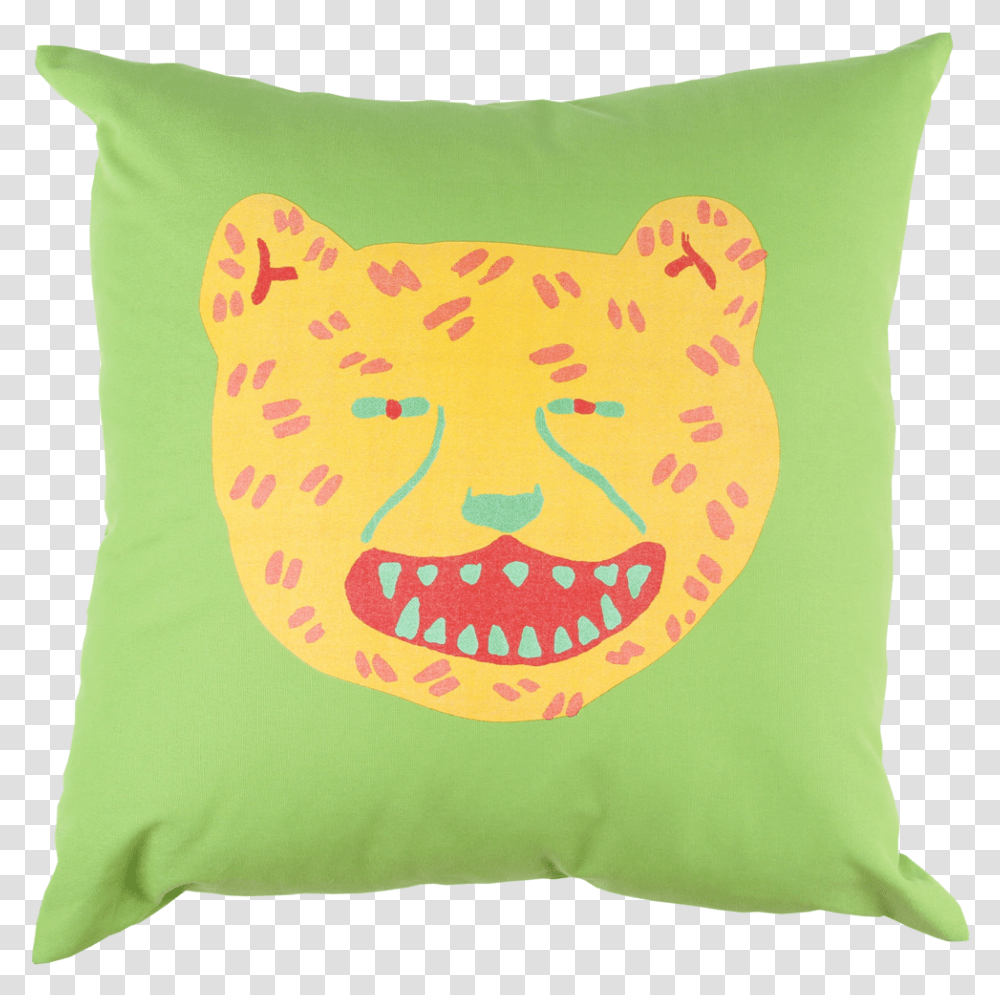 Green Cheetah Pillow Orange Pillow, Cushion, Diaper Transparent Png
