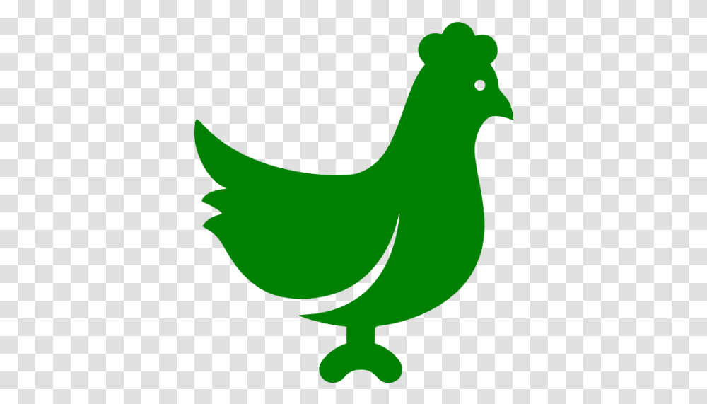 Green Chicken Icon Free Green Animal Icons Chicken Icon, Bird, Beak, Text, Art Transparent Png