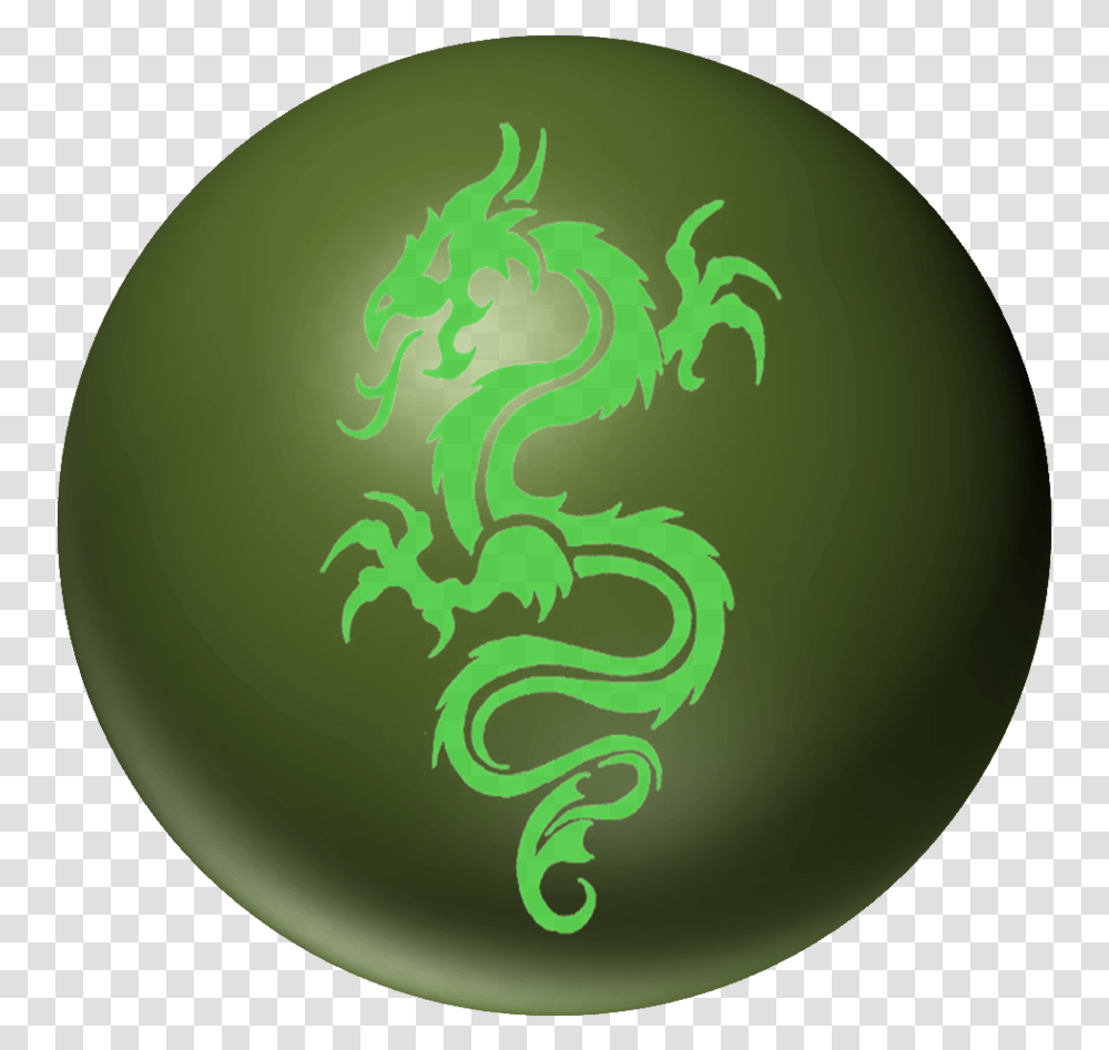 Green Chinese Dragon Symbol Green Chinese Dragon Symbol, Ball, Text, Tennis Ball, Sport Transparent Png