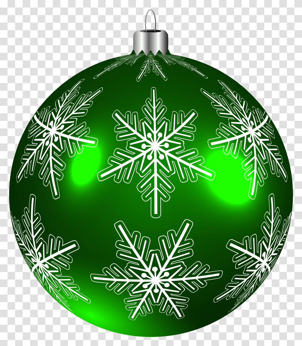 Green Christmas Green Christmas Ball Clipart, Ornament, Snowflake, Pattern, Fractal Transparent Png