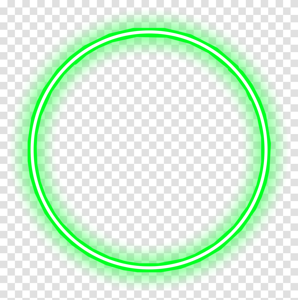 Green Circle Border Neon Frame Sticker Dot, Light, Tape, Lighting Transparent Png