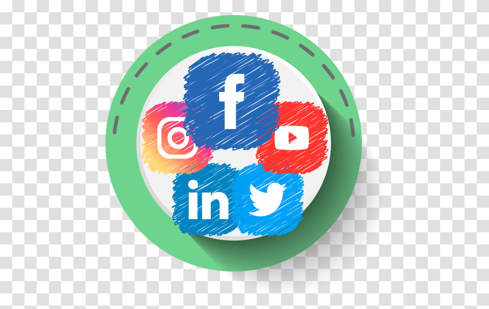 Green Circle Social Media Icons Circle, Sphere, Ball, Number Transparent Png