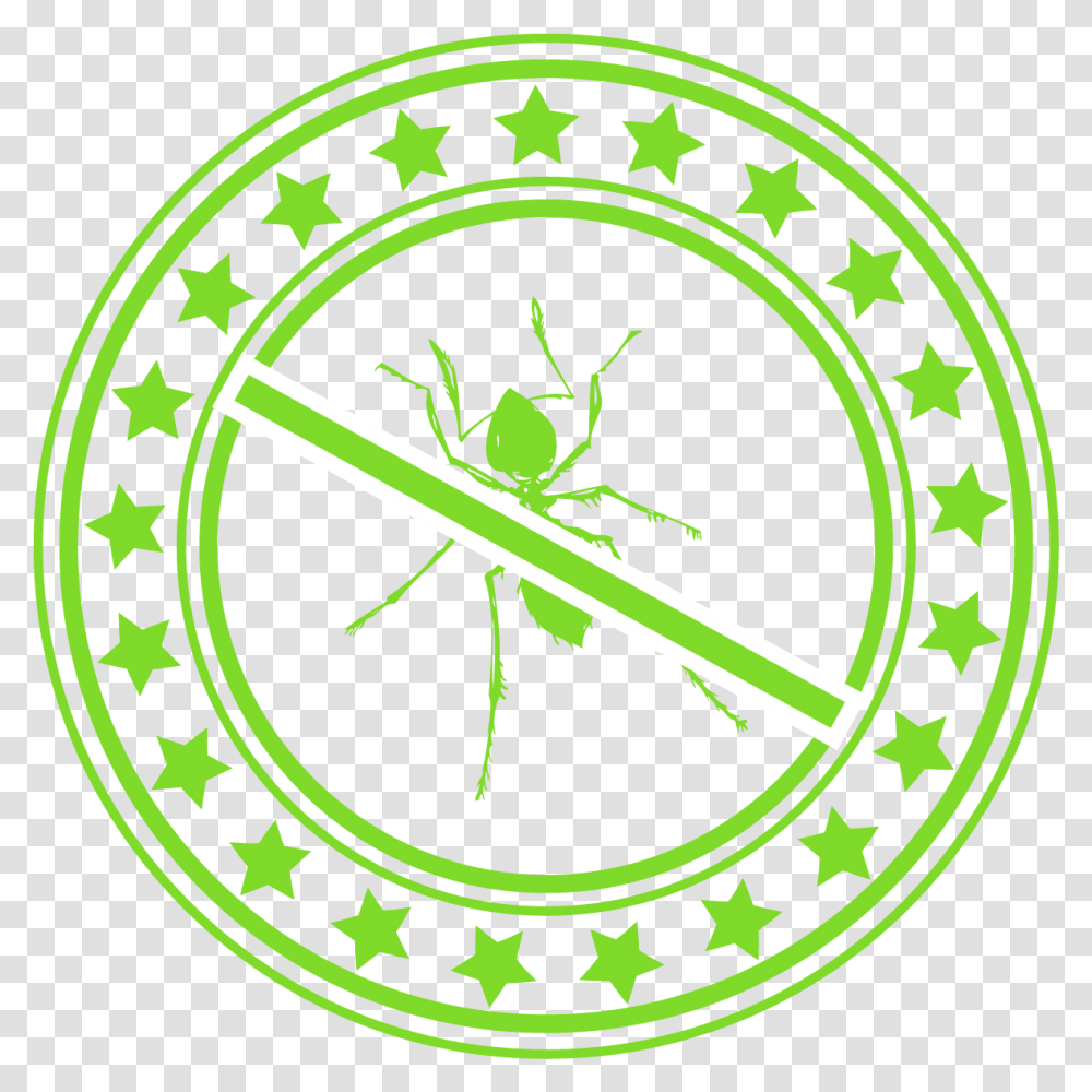 Green Circle With Star Border And A Ant Clipart Since 1974, Logo, Symbol, Trademark, Emblem Transparent Png