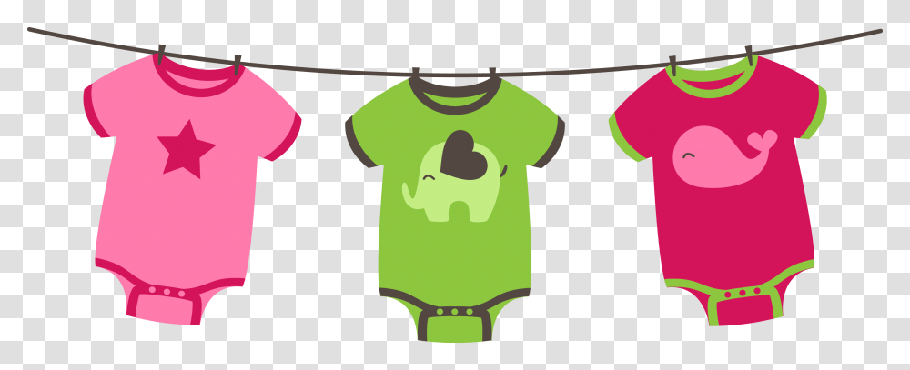 Green Clipart Baby Shower Baby Shower Clipart, Apparel, Shirt, T-Shirt Transparent Png