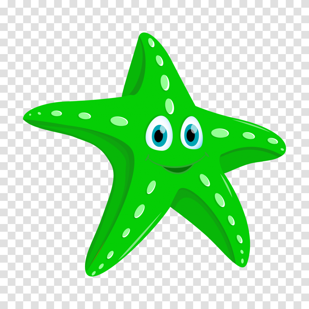 Green Clipart Starfish, Star Symbol Transparent Png
