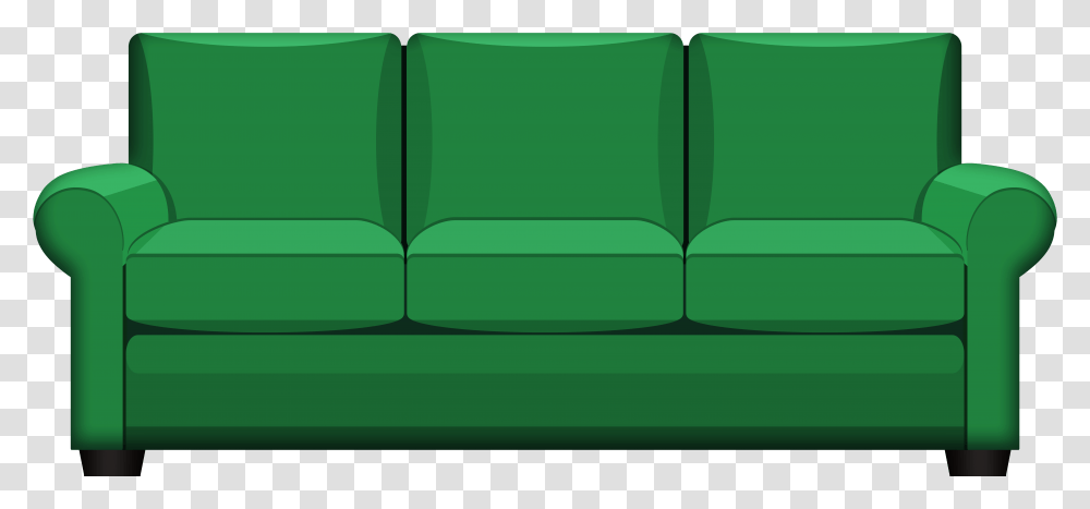 Green Couch Clipart Loveseat, Furniture, Cushion, Chair, Waiting Room Transparent Png