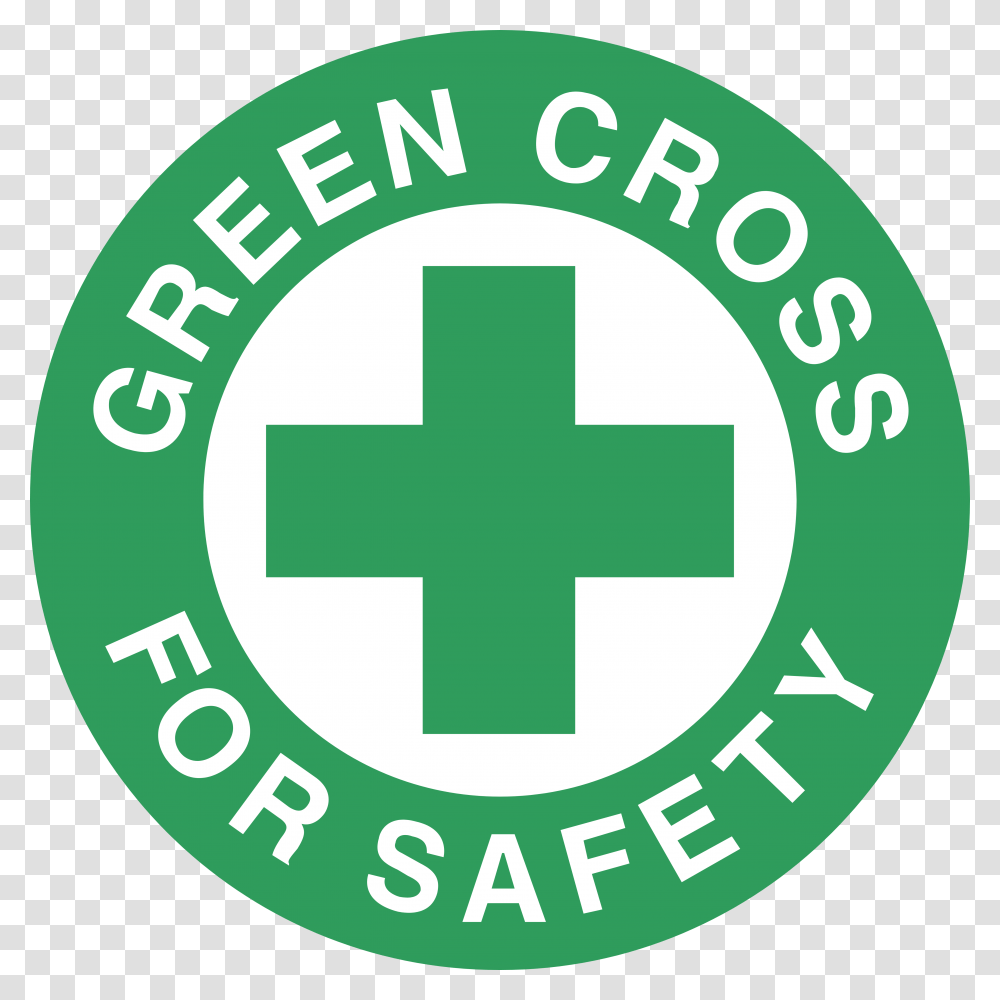 Green Cross For Safety Logo & Svg Vector Green Cross For Safety Logo, First Aid, Label, Text, Bandage Transparent Png