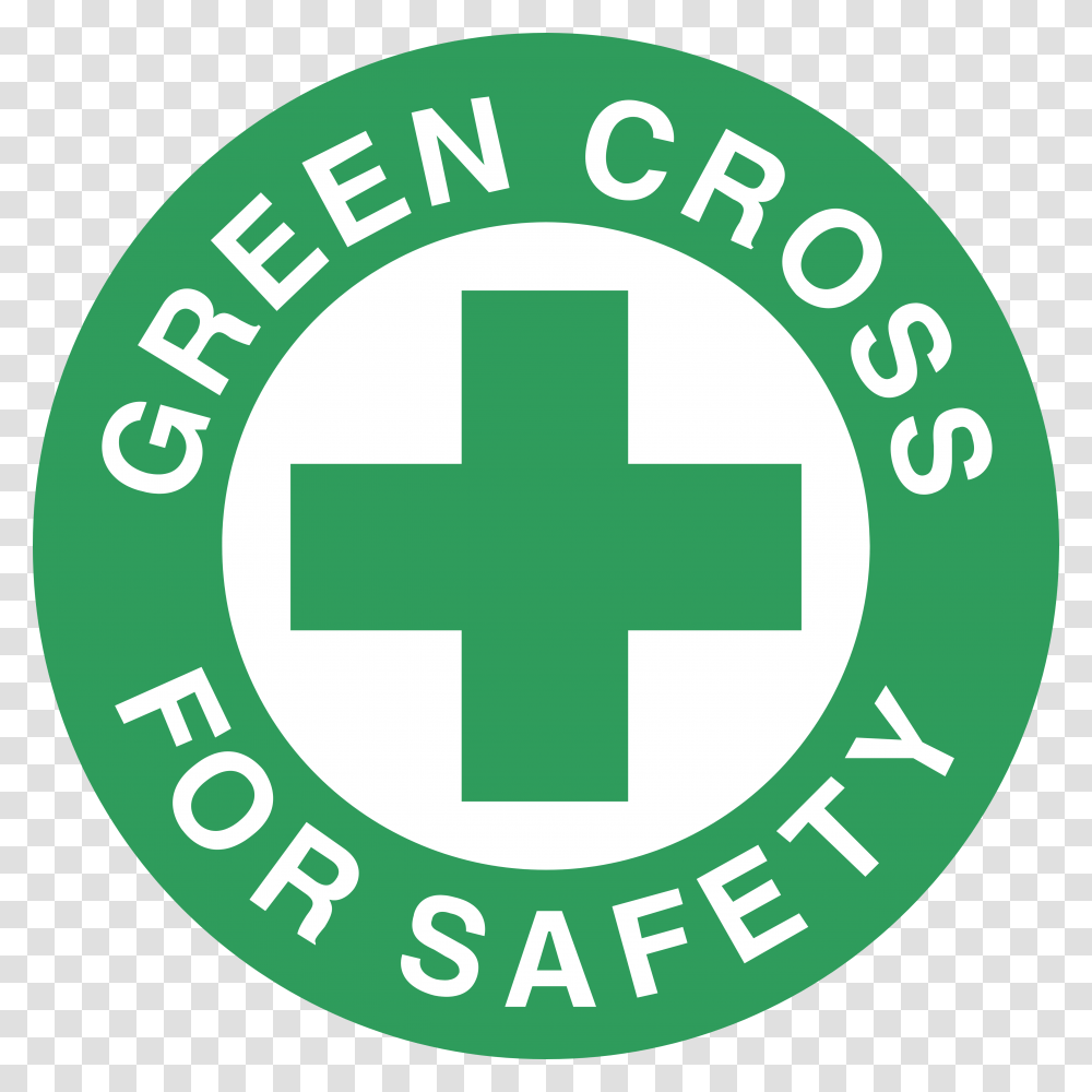 Green Cross For Safety Vector Logo, First Aid, Label, Bandage Transparent Png