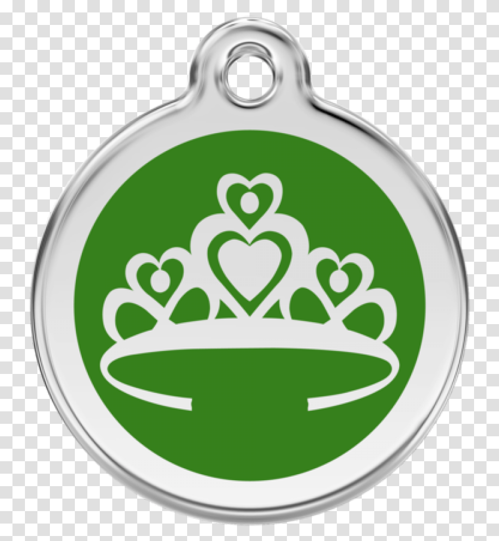 Green Crown Pet Tag Red Dingo, Pendant, Ornament, Stencil Transparent Png