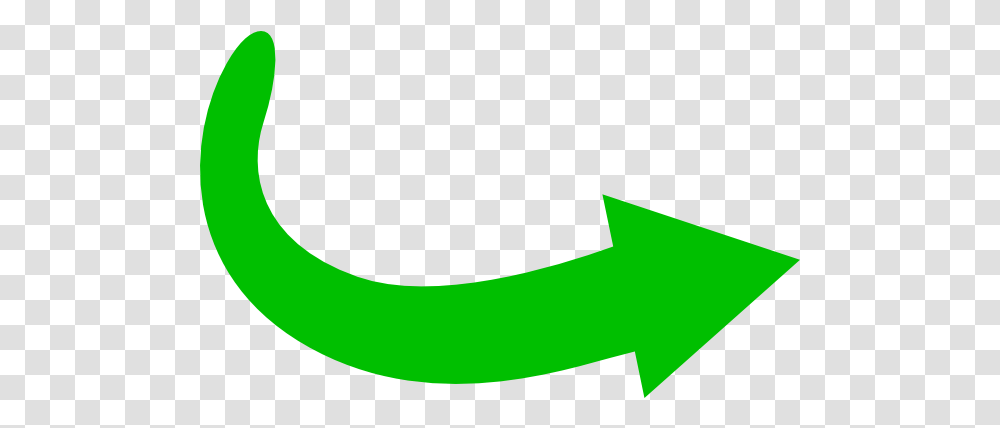 Green Curved Arrow 1 Image Curved Green Arrow, Plant, Symbol, Food, Text Transparent Png
